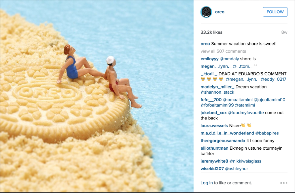 Oreo's funny and smart post on Instagram