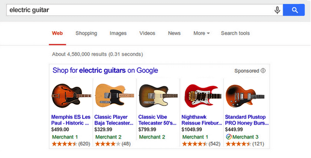 google product listing ads guitar