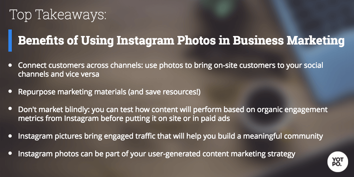 Benefits of using instagram pics in business marketing