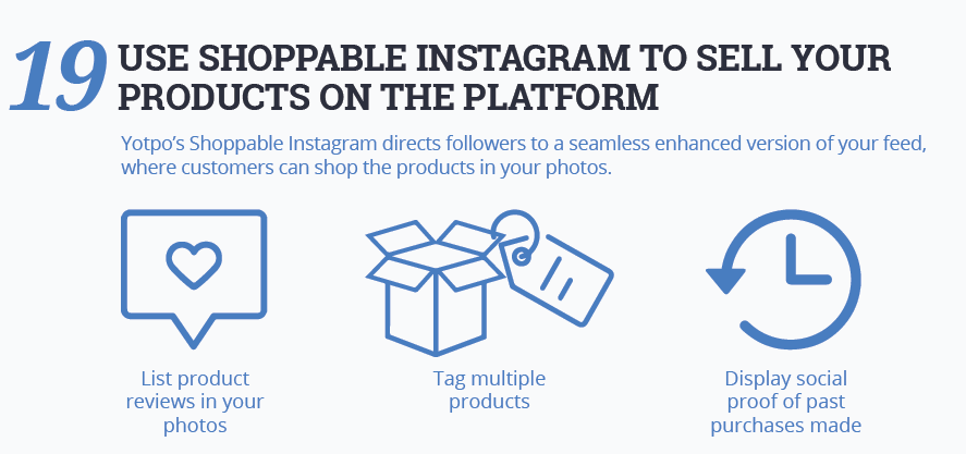 Use shoppable Instagram to sell products