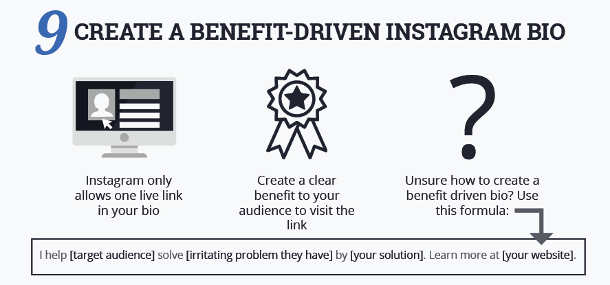 Create a benefit-drive Instagram bio