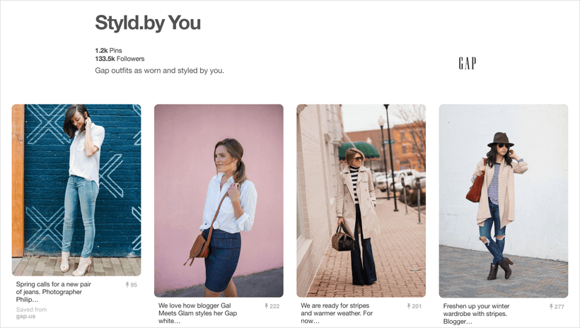Pinterest board omni-channel examples