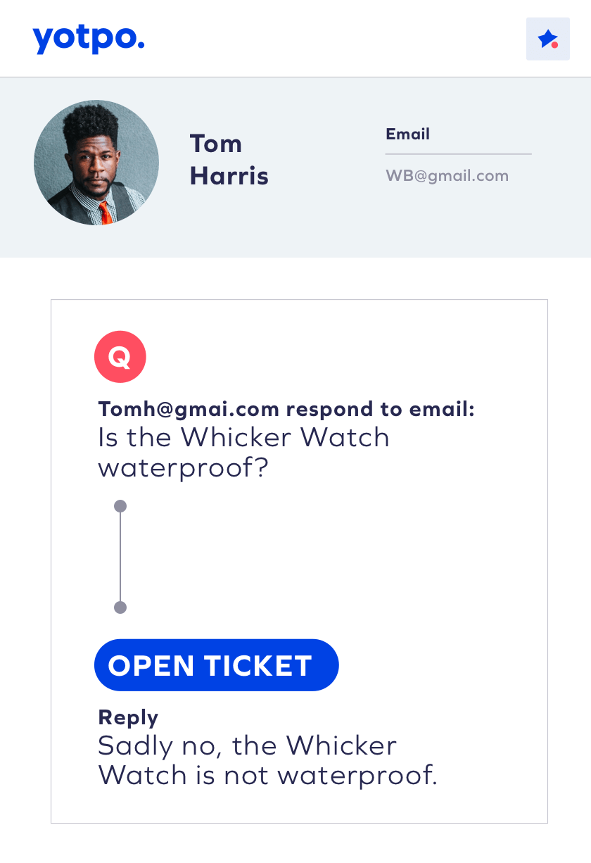 Open tickets when users respond to emails
