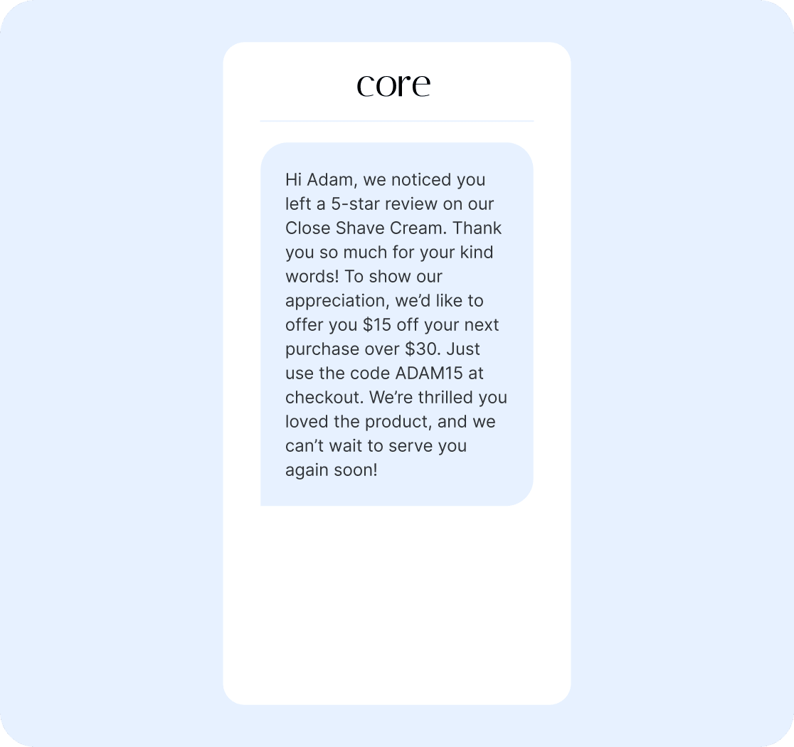 Automate review follow up