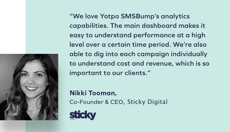 Quote from Nikki Tooman at Sticky Digital
