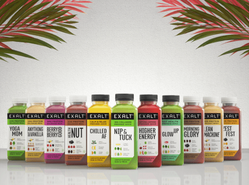 collection of EXALT health and fitness beverages