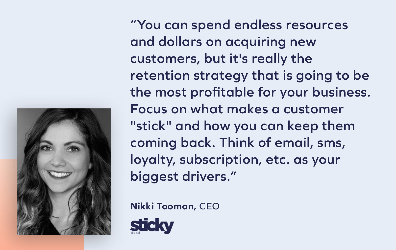 Nikki Tooman, CEO of Sticky Digital