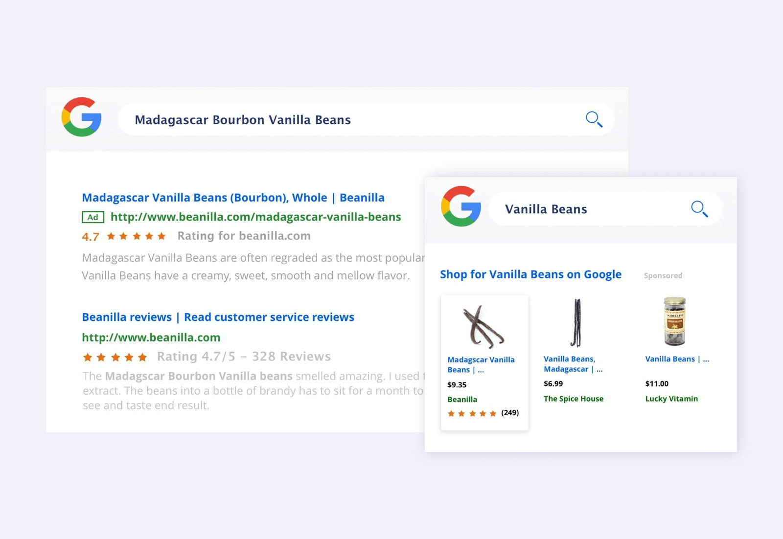 Beanilla gains visibility on Google because of reviews