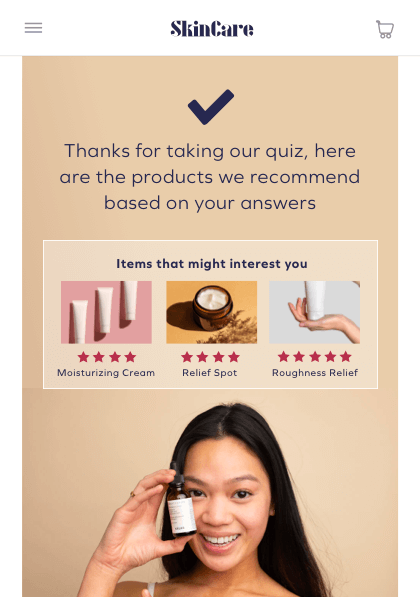 Display ratings on recommended products