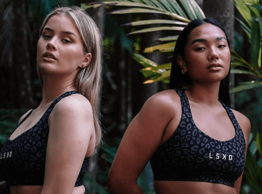 Two Models Wearing LSKD Sports Bras
