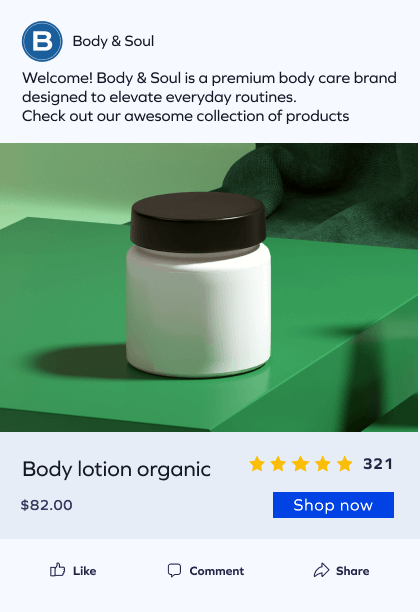 Display Product Star Ratings in Facebook ads