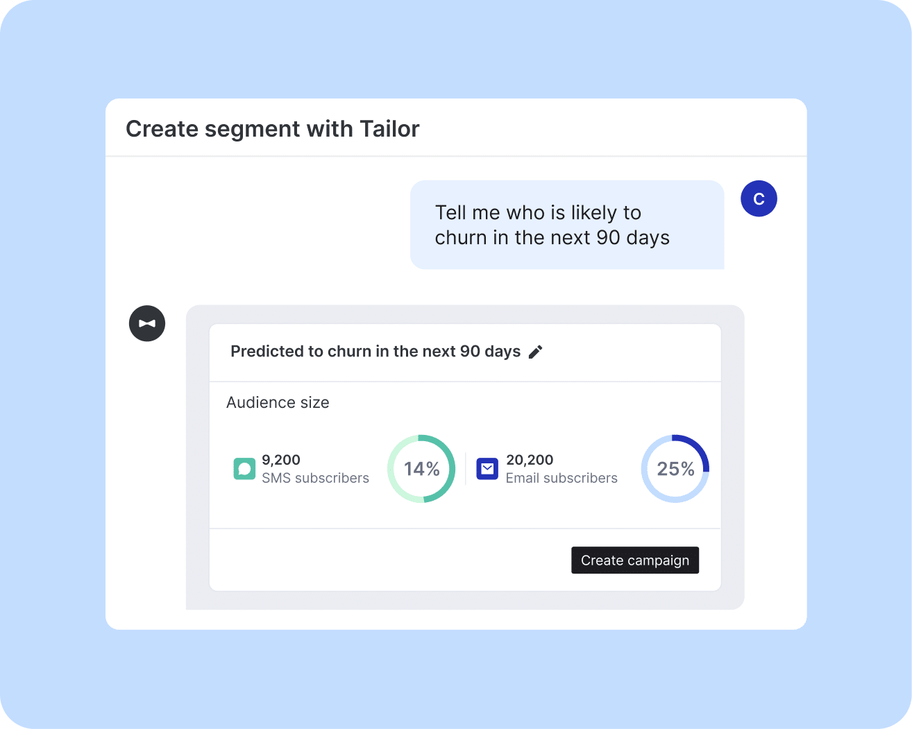customer segmentation platform mockup