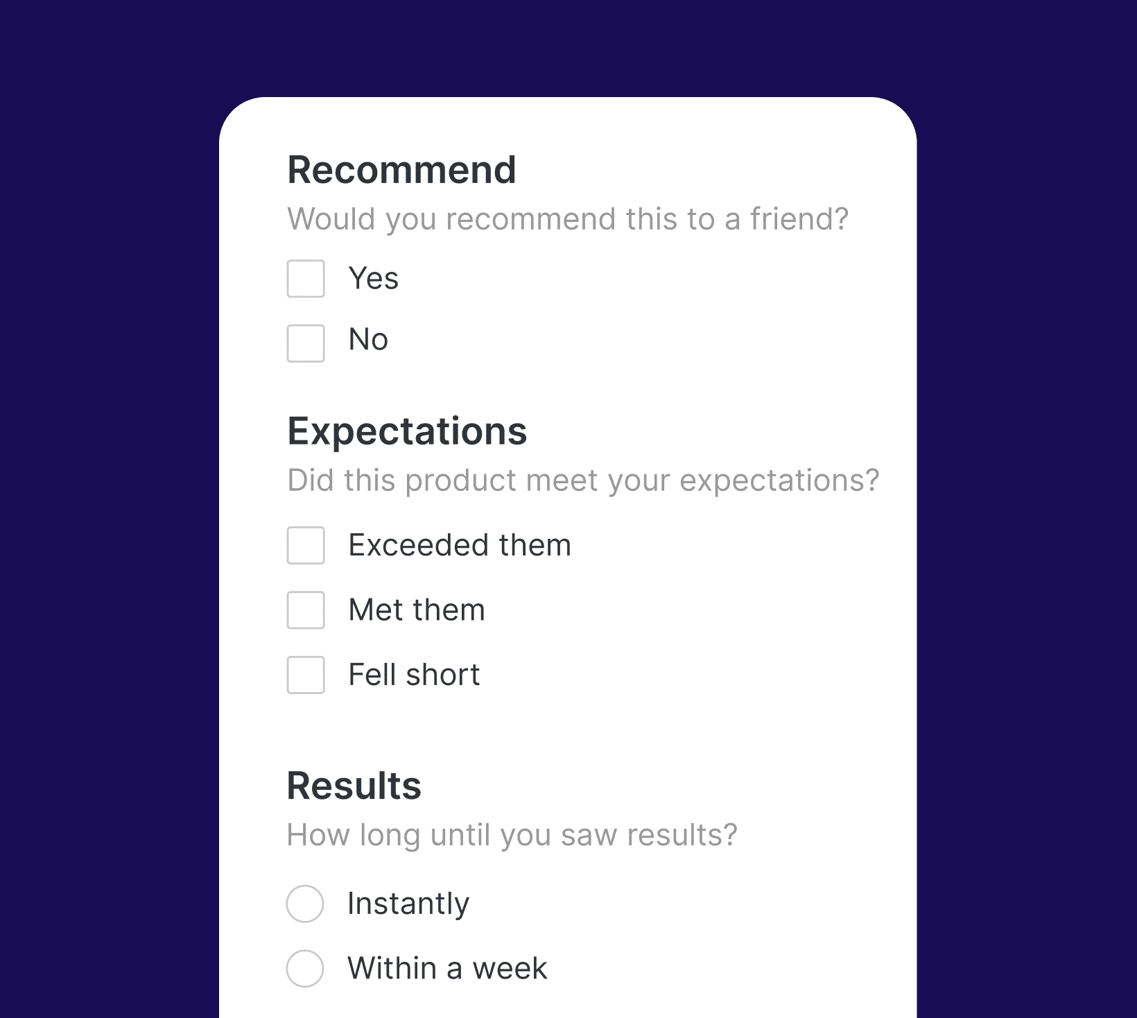 Ask Expectation Questions