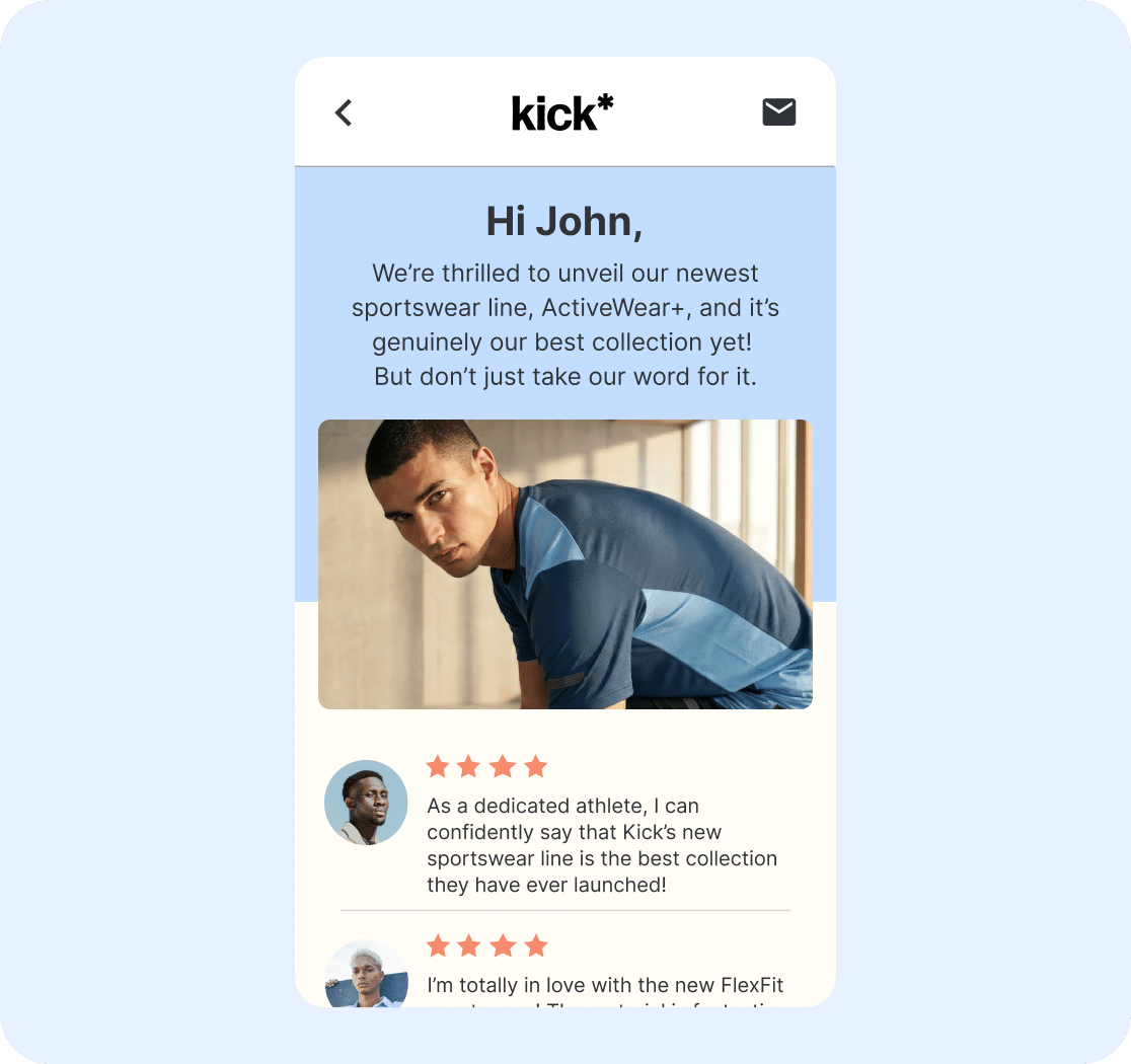 Display top reviews by topic