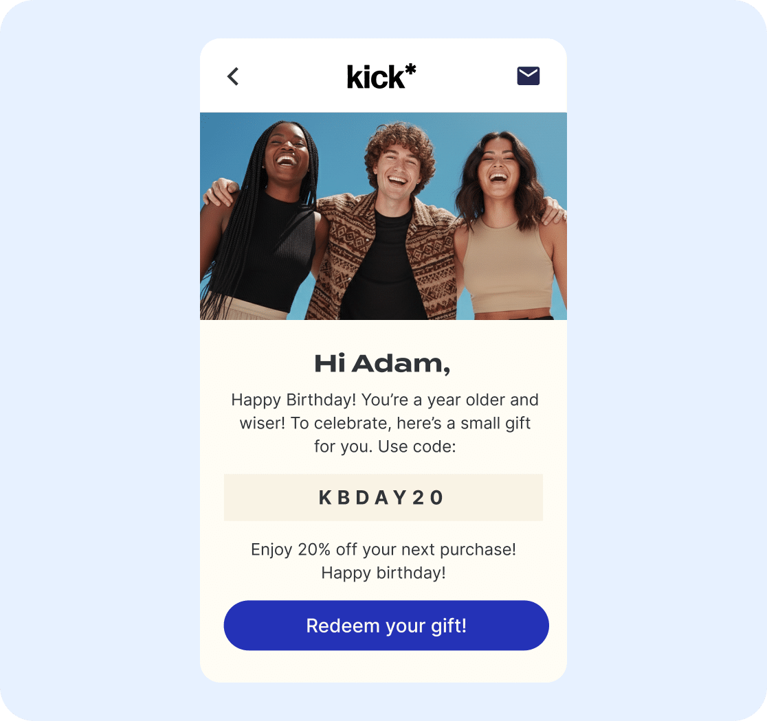 Trigger loyalty messages