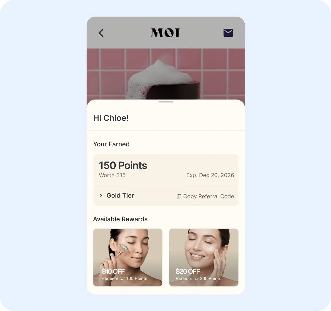 In-app redemptions